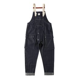 Pants Red Tornado Naval Dungaree Army Vintage Style 12oz Denim Men Overalls Loose Fit