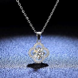 Designer Necklace Necklaces Strands Strings Sterling 1 Mosan Diamond Womens Fashion Clover Flower New Sier Pendant Clavicle Chain