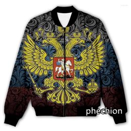 Men's Jackets Phechion Men/Women 3D Printed Russian Flag Art Casual Jacket Fashion Streetwear Sporting & Coat Q11