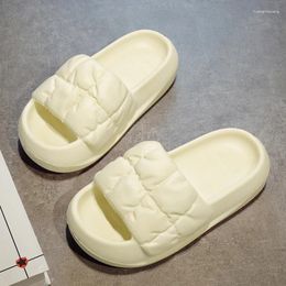 Chinelos verão casa mulheres homens grosso plataforma indoor flip flops sandálias antiderrapantes slides para banheiro sola macia nuvem