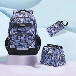 Backpack Primary Backpacks For Boys School Bags 3 Pcs/Set Schoolbag With Lunch Bag Teenagers Waterproof Travel Bookbag Rucksack Mochilas