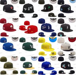 31 Colours Men's Baseball Fitted Hats Classic Royal Blue Angeles Hip Hop Chicago Sport Full Closed Hearts Caps Chapeau Heart A's Green Love Hustle Se12-04