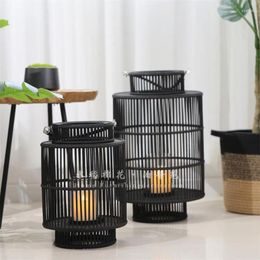 Candle Holders Bamboo Bedroom Candlestick Entryway Outdoor Church Apartamento Modern Stand Centrepiece Candelabro Wedding Decorations