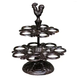 Kitchen Storage Vintage Cast Iron Egg Shelf Large Capacity Rack Suitable For