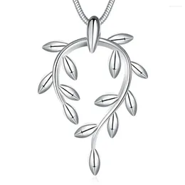 Pendant Necklaces Latest Fashion Leaf Necklace Authentic 925 Sterling Silver Needle High Class Fine Jewellery For Woman Gift Factory Price