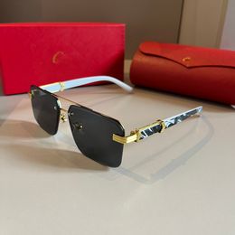 2024 new luxury Oval precious sunglasses for men designer summer shades Polarised eyeglasses black vintage oversized sun glasses of women male sunglass with box