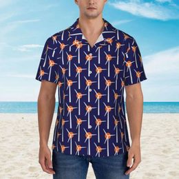 Men's Casual Shirts Sun And Wind Vacation Shirt Alternative Energy Hawaiian Man Trendy Blouses Short Sleeve Streetwear Print Clothing
