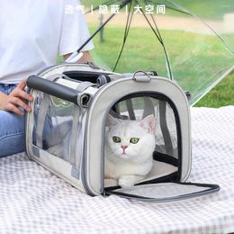 Cat Carriers Foldable Pet Bag Cats Package Portable Backpack Ventilate Expands Dog Cage Breathable Dogs Bags Pets