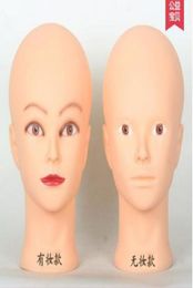 Head Model Makeup and Beauty Training Head Mannequin Heads Bald PVC Skin Color High Quality Rubber6006767