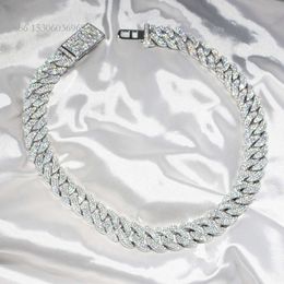 Coutom Diamond Necklaces 20Mm Prong Miami Cuban Link Chain For Men Icy S Sterling Sier Hip Hop Jewellery For Rapper