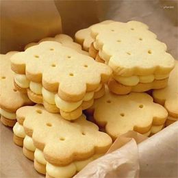 Baking Moulds Cream Sandwich Cookies Mould Cookie Cutter 3D Biscuit Mould Pressable Fondant Stamp Bun Pie Crust Sidekick Tools Supplies