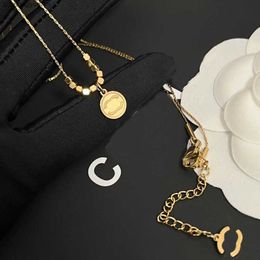 Dzdr 3 Style Designer Women Girl High Quality C-letter Charm Letter Pendant Necklaces Brand Jewellery Gold Plated Rope Chain Romantic