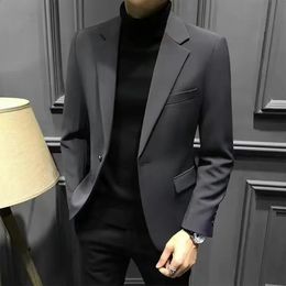 Suit suit men full two button coat pants formal business professional leisure Korean version slim fit XB 240311