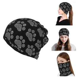 Berets Sparkle Rhinestone Dog Skullies Beanies Caps Headband Neck Warmer Men Women Hiking Hunting Tube Scarf Face Bandana Gaiter