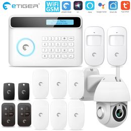 Kits Etiger S4 Plus Tuya Smart WiFi/GSM Security Motion Detector Home Smart Home Security System With Outdoor Camera