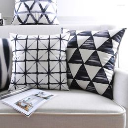 Pillow DUNXDECO Cover Decorative Case Modern Nordic Abstract Geometric White Black Art Ornament Print Soft Chair Coussin