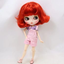 ICY DBS Blyth Doll NoBL1248 Red hair Carved lips Matte customized face Joint body 16 bjd ob24 anime girl 240311