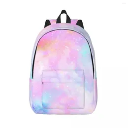 Backpack Student Bag Galaxy Marble Print Parent-child Lightweight Couple Laptop