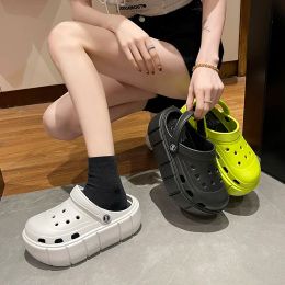 Boots Hole Shoes Women's Anti Slip Slipper New Ins 2022 Summer Garden Shoes Hollow Out Thick Sole Sandals Women Flip Flops