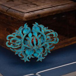 Original designer craftsmanship handmade filigree brooch Chinese retro style neutral men and women charm brand jewelry 240315