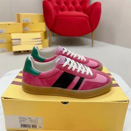 2024 new Designer G Joint Wales Bonner Platform Casual Shoes Men Women Training Sneakers Indoor Suede Low Top Leather Pink Glow Vegan White Gum Golf Trainers oow