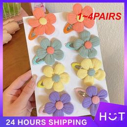 Hair Accessories 1-4PAIRS Baby Hairpin Not Hurting High-quality Fabric Bangs Clip Children Bb Multi Scenario Use Smooth