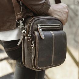 Bag Quality Leather Male Multifunction Fashion Messenger Casual Design One Shoulder Satchel Tote School 8025-d