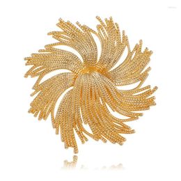 Brooches Luxury Fireworks For Women Clothes Sweater Coat Flower Lapel Pins Vintage Metal Wedding Jewellery Year Gift