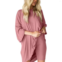 Gym Clothing Women 2 Piece Outfit Set Casual Oversized T Shirt Swimming Tech Swim Shorts And Top For Beach Cover Dress Suits