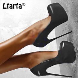 Boots Ltarta 2023 Women Round Toe Super High Heel Sexy Women's Shoes Shallow Mouth Waterproof Platform Shoes Heels Women Cwf