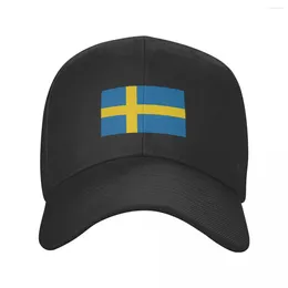 Ball Caps Custom Flag Of Sweden Baseball Cap For Men Women Adjustable Trucker Hat Streetwear