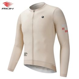 RION Bicycle Clothing Long Sleeve Men Cycling Jersey Spring MTB Mountain Bike Shirts Pockets Reflective Motocross Women Clothes 240311