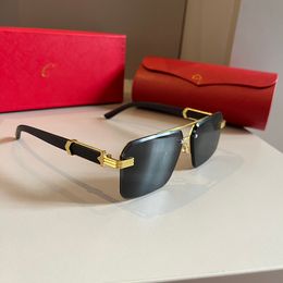 2024 luxury Oval precious sunglasses for men designer summer shades Polarised eyeglasses black vintage oversized sun glasses of women male sunglass with box