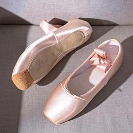 Casual Shoes Satin Pointe For Girls And Ladies Professional Ballet Dance With Ribbon School Or Home