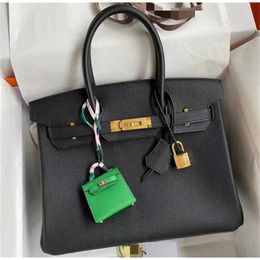 Litchi pattern portable womens hand sewing line all steel hardware leather Colour matching 70% Off Store wholesale