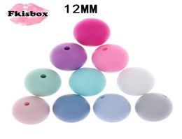 Fkisbox 100PC Silicone Baby Teether Bead Round 12mm Chewing Perles Loose Beads Silicon Teething a 2109093509856