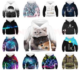 Inpepnow espaço 3d impressão astronauta hoodies para menina suor camisa roupas de algodão para crianças hoodies para meninos moletom pullovers 32 lj5254631