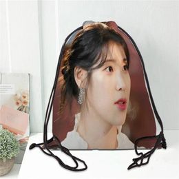 Backpack IU Women Softback Rucksack Ladies Storage Drawstring Bag For Travel Girls Daypack Book Shoes