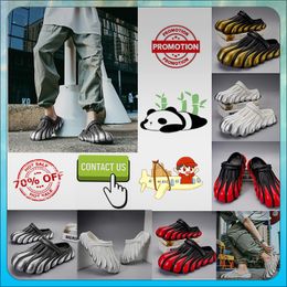 Designer Casual Platform Half pack slippers summer sliders men women Graffiti Bone White slides sandals slip wear resistant memory soft thick cushion slipper GAI