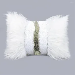 Pillow Valentine Day Cover Plush Pillowcase Luxurious Sequin Long Throw Elegant For Room Christmas