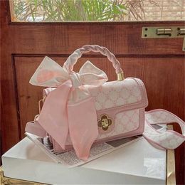 bow texture messenger small Handbag sale 60% Off Store Online