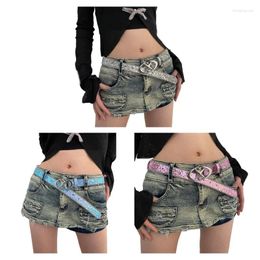 Belts Bling Female Male Jeans Skirt Waist Belt With Adjustable Buckle Universal F0T5