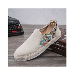 HBP Non-Brand Mens casual summer low top canvas shoes board mens slip-on lazy shoes cloth shoes for men