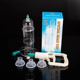 Guns Breast Enlargement and Massage Cupping Set Massage Cupping Device (dual Cups with Pump) L Large Size for Male Female