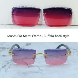 Small Diamond Cut Lenses For Carter 012 Wood Sunglasses ,For 012 Buffalo Horn Glasses, Lens Only Sunglasses Lens,Color Lens Square Lenses 1 Hole