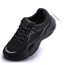 HBP Non-Brand Black Fashion Athletic Lace-up Women Sneakers Low Key Cool Ladies Walking Shoes