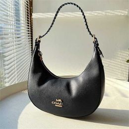 Handheld shoulder strap crescent Olay new vintage lock sewn cowhide BAILEY HOBO half moon underarm 60% Off Store Online