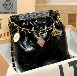 designer bag Mini bucket bag 2023 new diamond grid shoulder bag chain crossbody small bag replacement logo MARRY KOSS