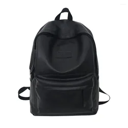 Backpack High Quality Women Man PU Leather Men's Backpacks Back Bag Large Capacity Travel