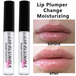 Brand Plump Moisturizer Transparent Lipgloss Makeup Waterproof Temperature Change Color Clear Plumper Full 240311